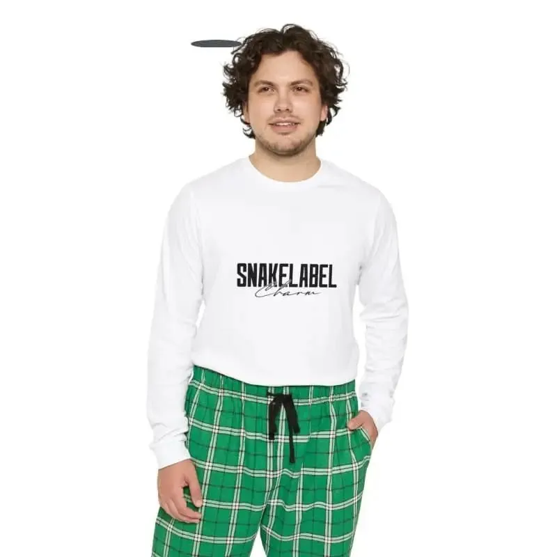 Men's long sleeve pajama set with snake design