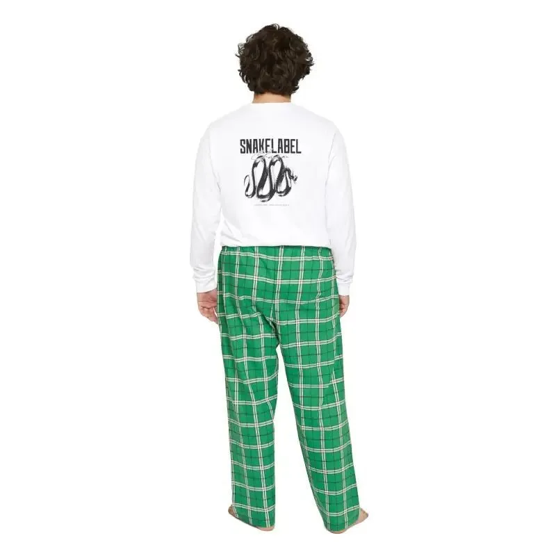 Men's long sleeve pajama set with snake design