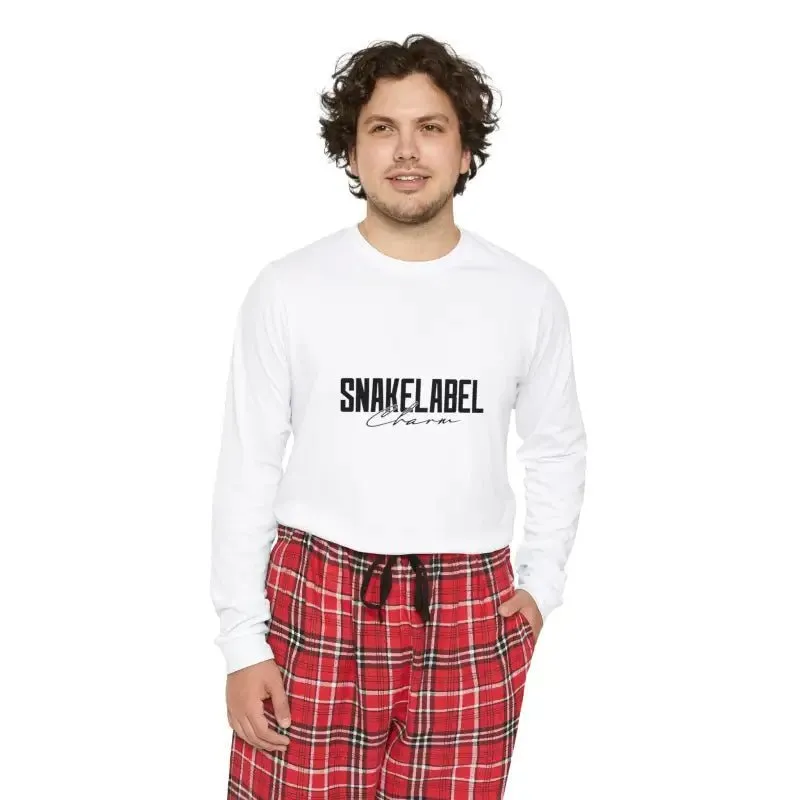 Men's long sleeve pajama set with snake design
