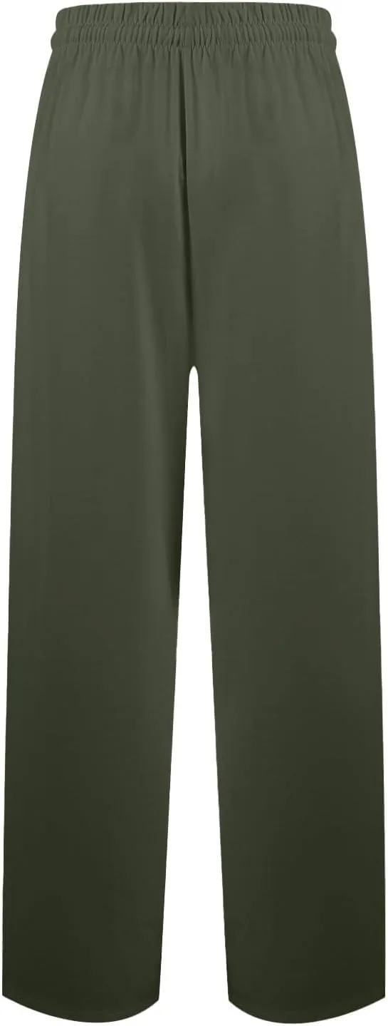 Men's Pajama Bottoms Cotton Comfy Drawstring Waist Sleep Lounge Pants with Pockets Loose Fit Pajama Pants
