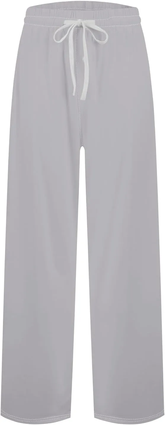 Men's Pajama Bottoms Cotton Comfy Drawstring Waist Sleep Lounge Pants with Pockets Loose Fit Pajama Pants