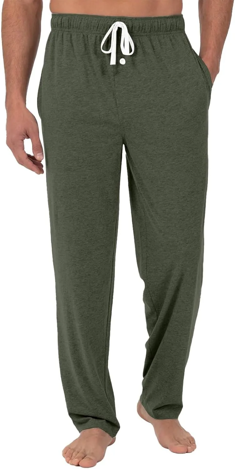 Men's Pajama Bottoms Cotton Comfy Drawstring Waist Sleep Lounge Pants with Pockets Loose Fit Pajama Pants