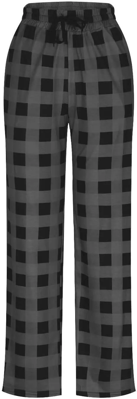 Mens Pajama Pants 2024 Mens Heavyweight Flannel Plaid Pajama Pants Cotton Sleep Lounge Pant Purple Pajama Pants
