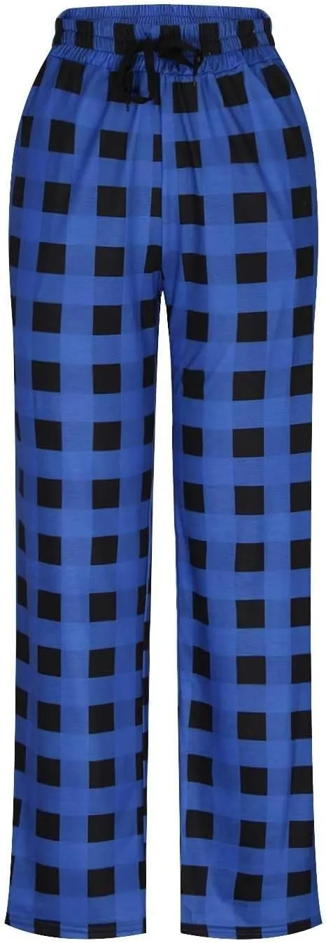 Mens Pajama Pants 2024 Mens Heavyweight Flannel Plaid Pajama Pants Cotton Sleep Lounge Pant Purple Pajama Pants