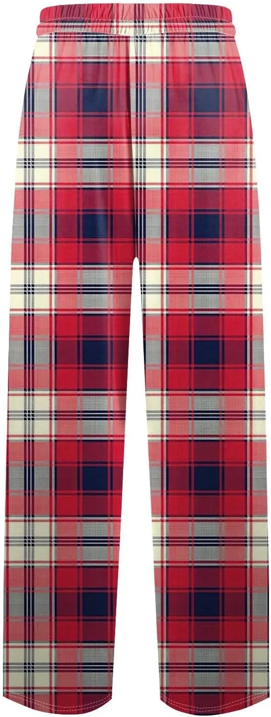 Mens Pajama Pants For Drawstring Lightweight Baggy Causal Straight Fit With Pockets Sport Soft Sleep Lounge Pj Pants