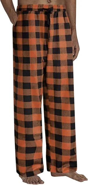Mens Pajama Pants Rayon Made Men's Spring Summer Autumn and Winter Classic Fashion Mens Lounge Pants with Pockets