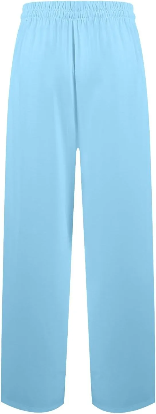 Mens Pajama Pants Soft Comfy Drawstring Waist Sleep Lounge Pants with Pockets Loose Cotton Pajama Bottoms Sleepwear