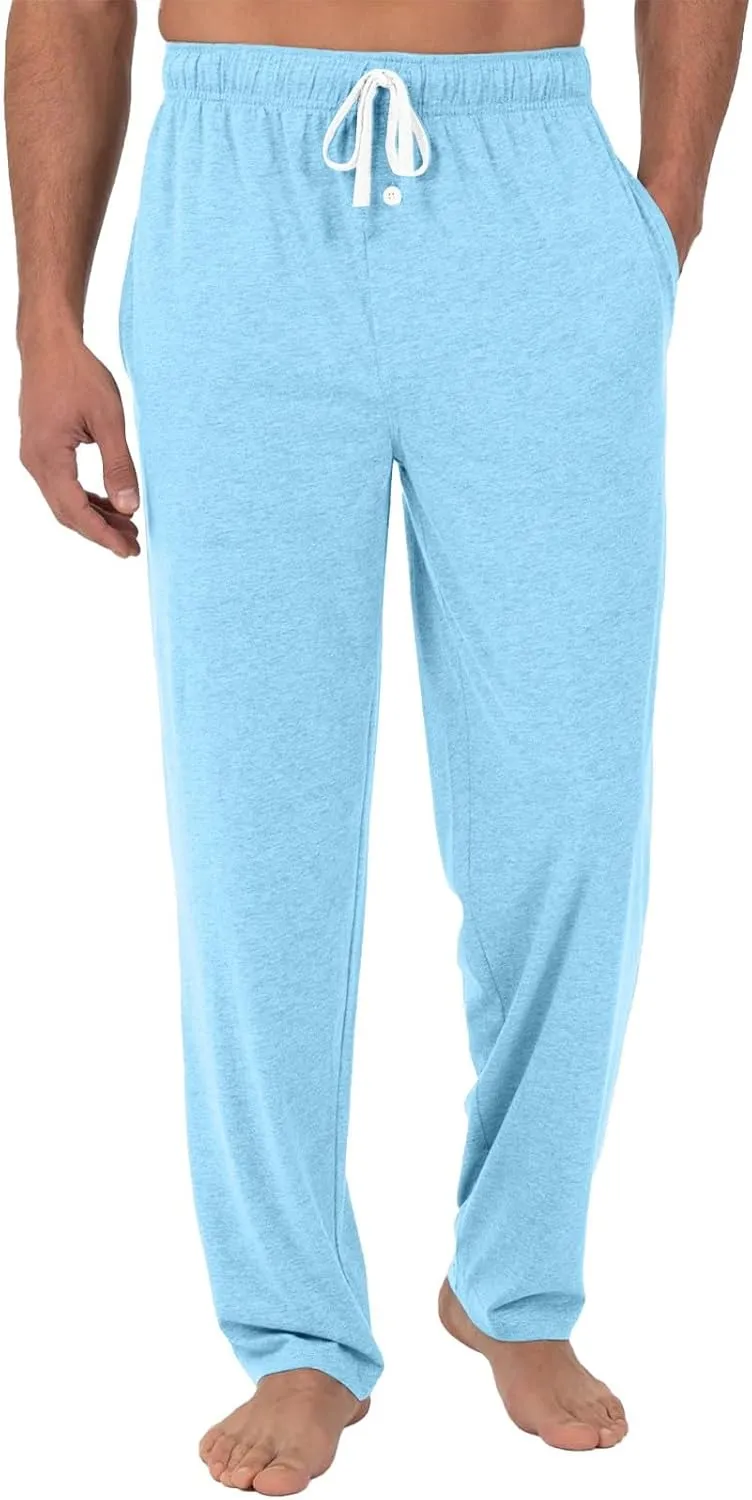 Mens Pajama Pants Soft Comfy Drawstring Waist Sleep Lounge Pants with Pockets Loose Cotton Pajama Bottoms Sleepwear