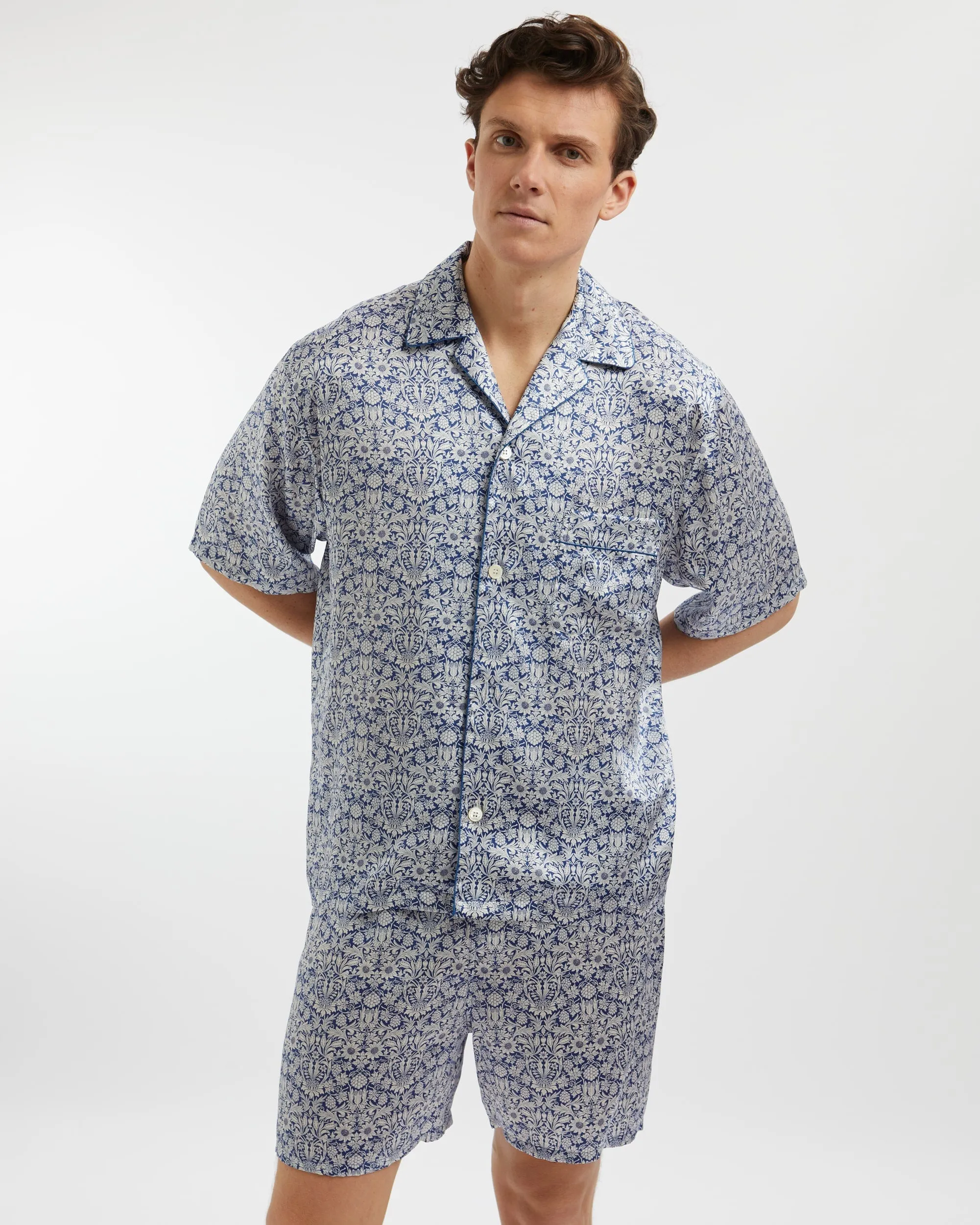 Men's Silk Short Pajamas -  Mortimer