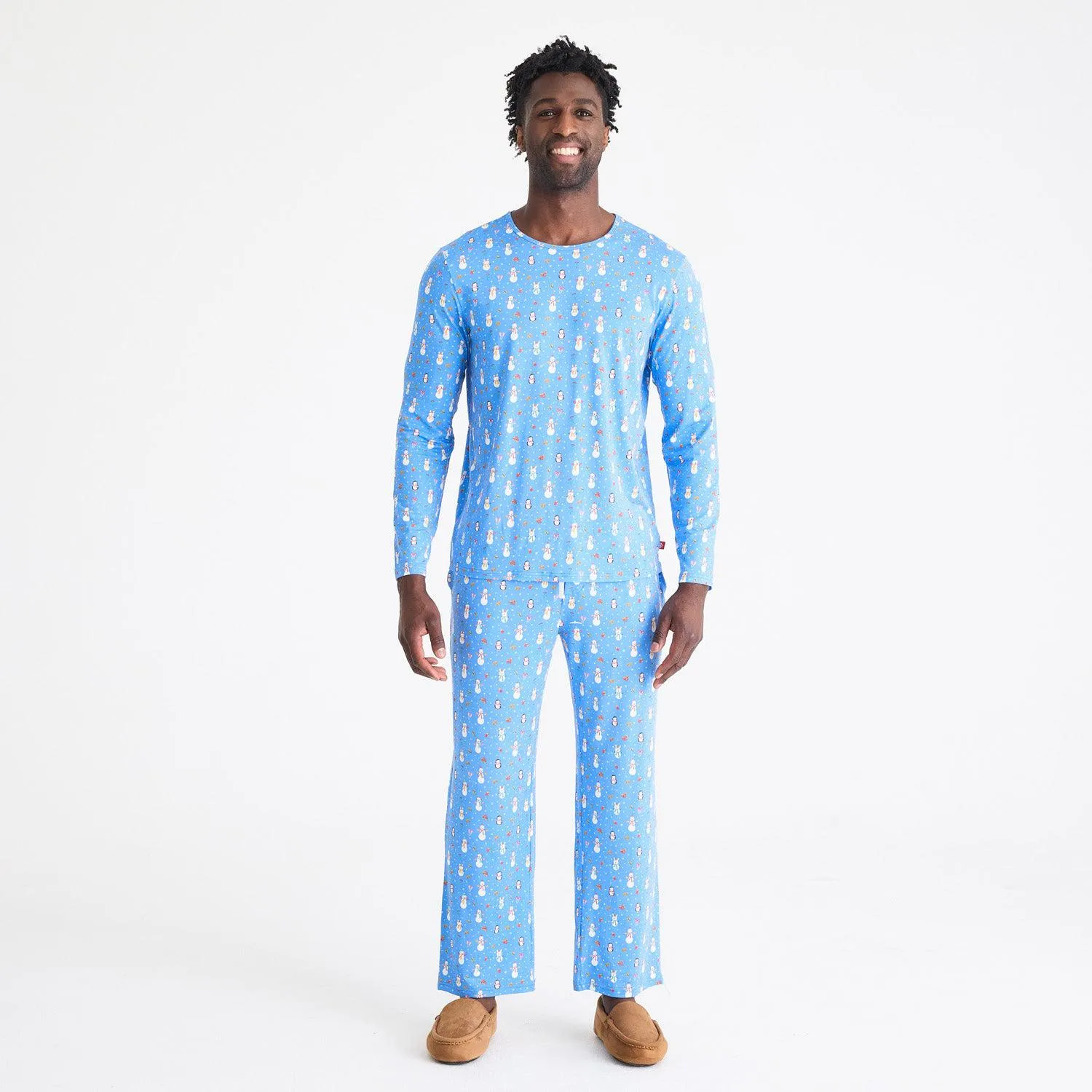 men's snow much fun modal signature long sleeve pajama set