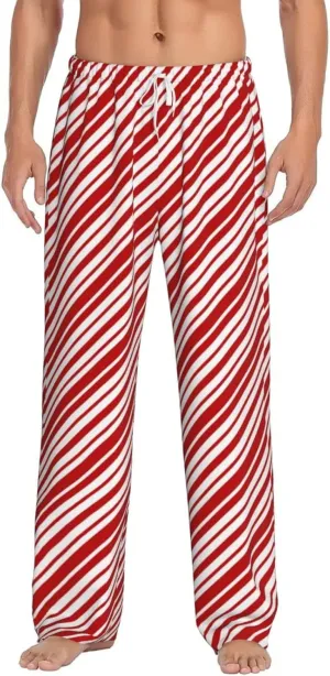 Men's Soft Cotton Elastic Mens Christmas Casual Pants Pajama Pants with Drawstring and Pockets Pajama Pants for Men