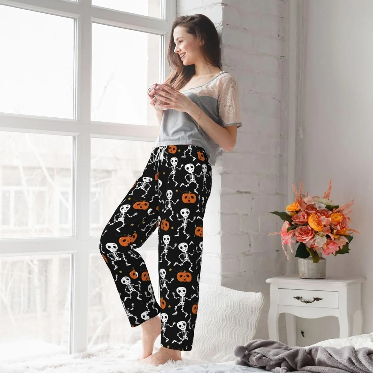 Men's Soft Cotton Elastic Mens Christmas Casual Pants Pajama Pants with Drawstring and Pockets Pajama Pants for Men