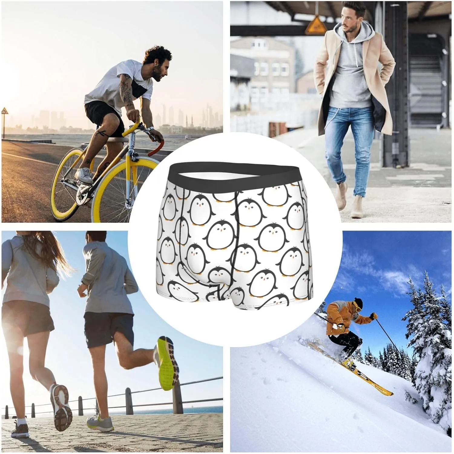 Men's Underwear Boxer Briefs Breathable Soft Wide Waistband Boxer Shorts