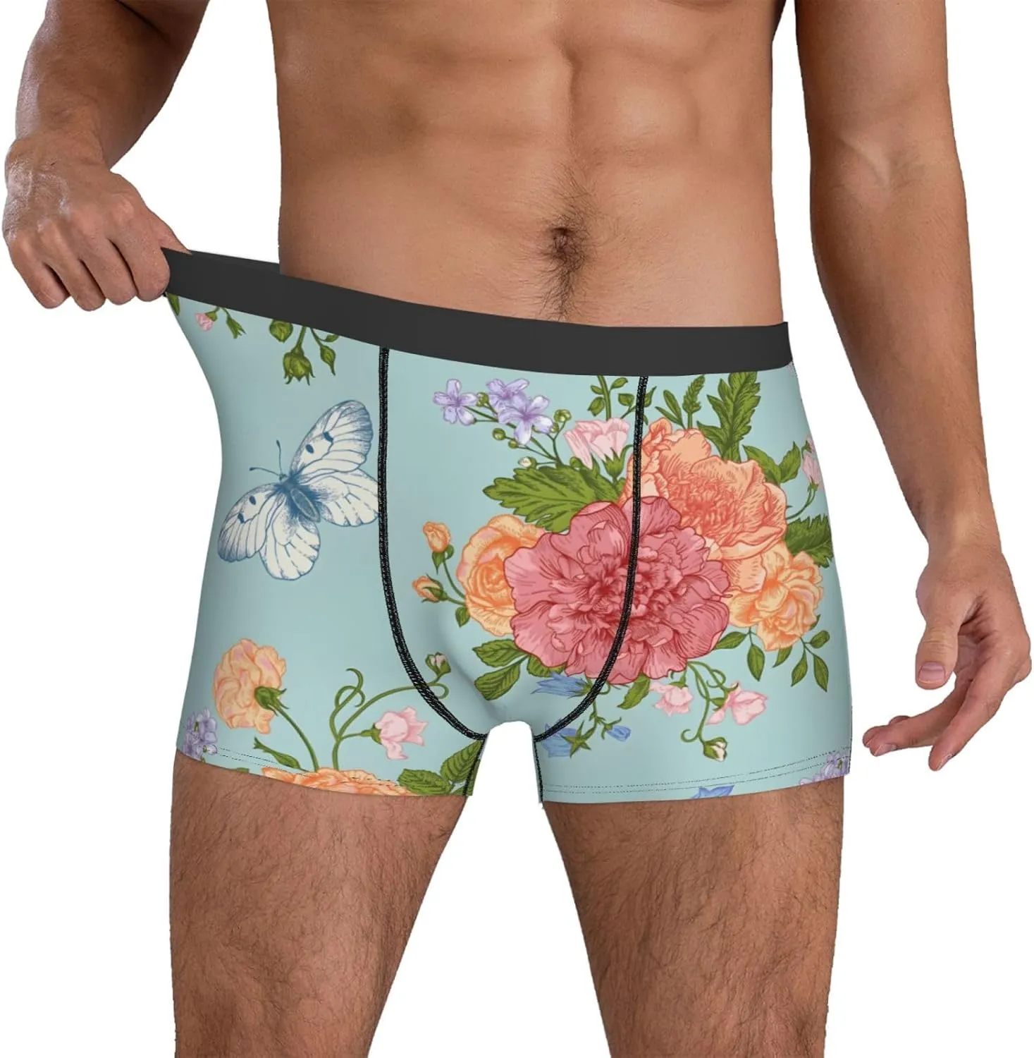 Men's Underwear Boxer Briefs Breathable Soft Wide Waistband Boxer Shorts