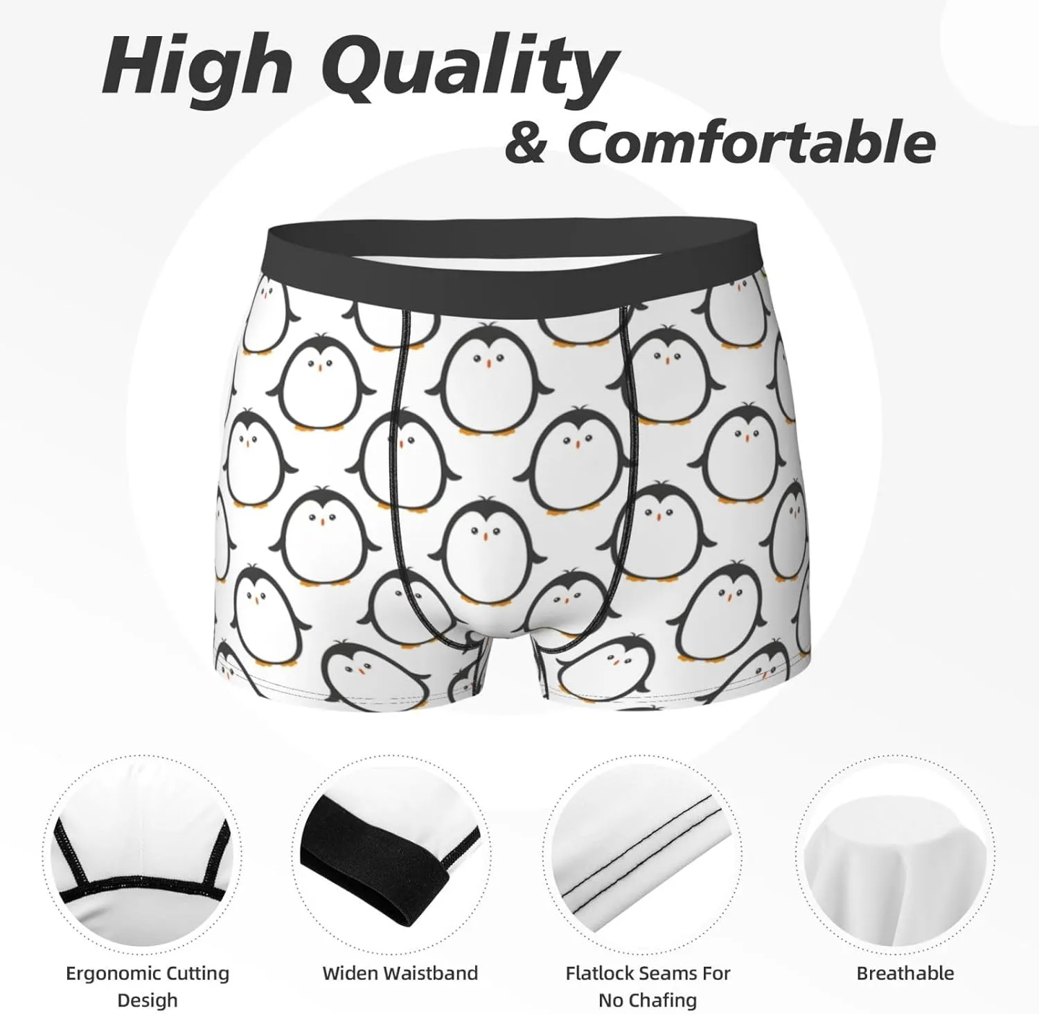 Men's Underwear Boxer Briefs Breathable Soft Wide Waistband Boxer Shorts