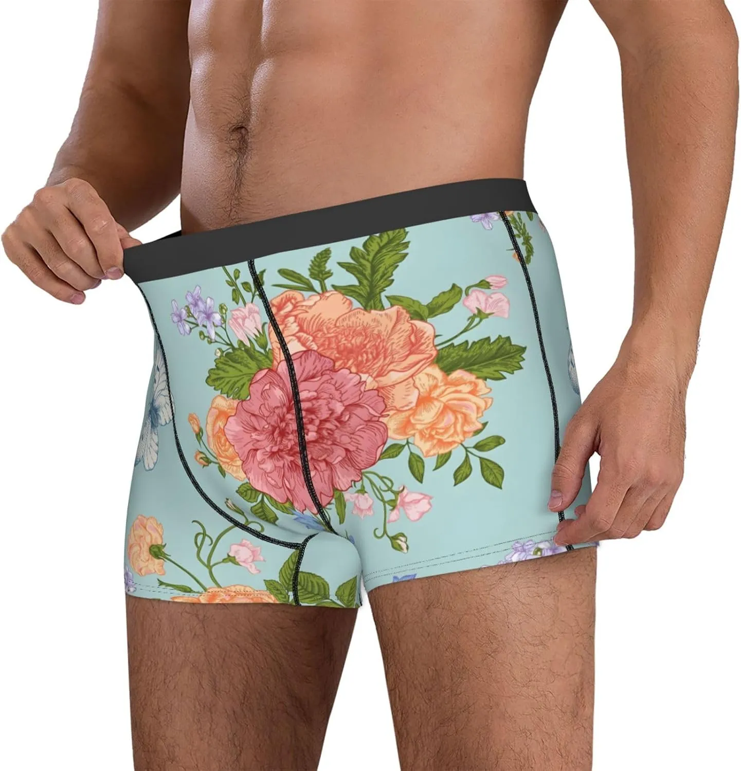 Men's Underwear Boxer Briefs Breathable Soft Wide Waistband Boxer Shorts