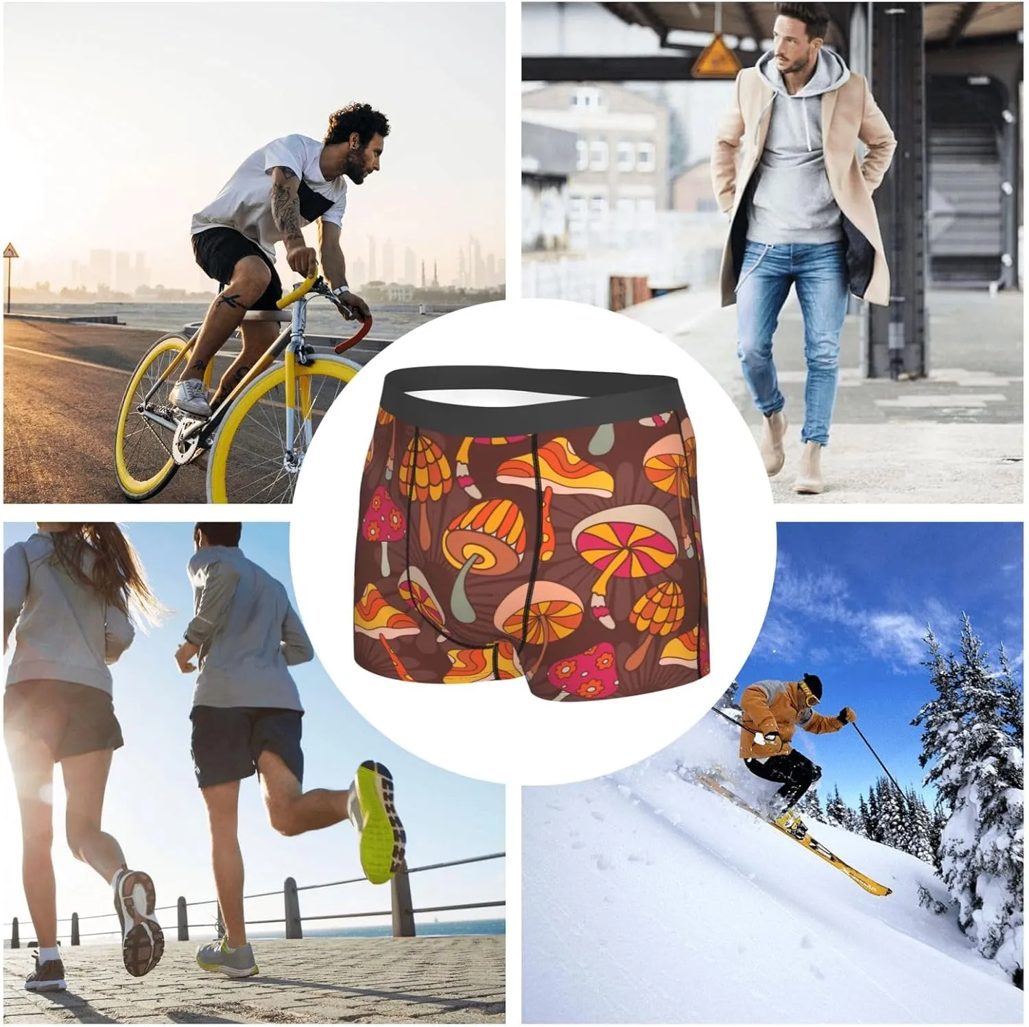 Men's Underwear Boxer Briefs Breathable Soft Wide Waistband Boxer Shorts