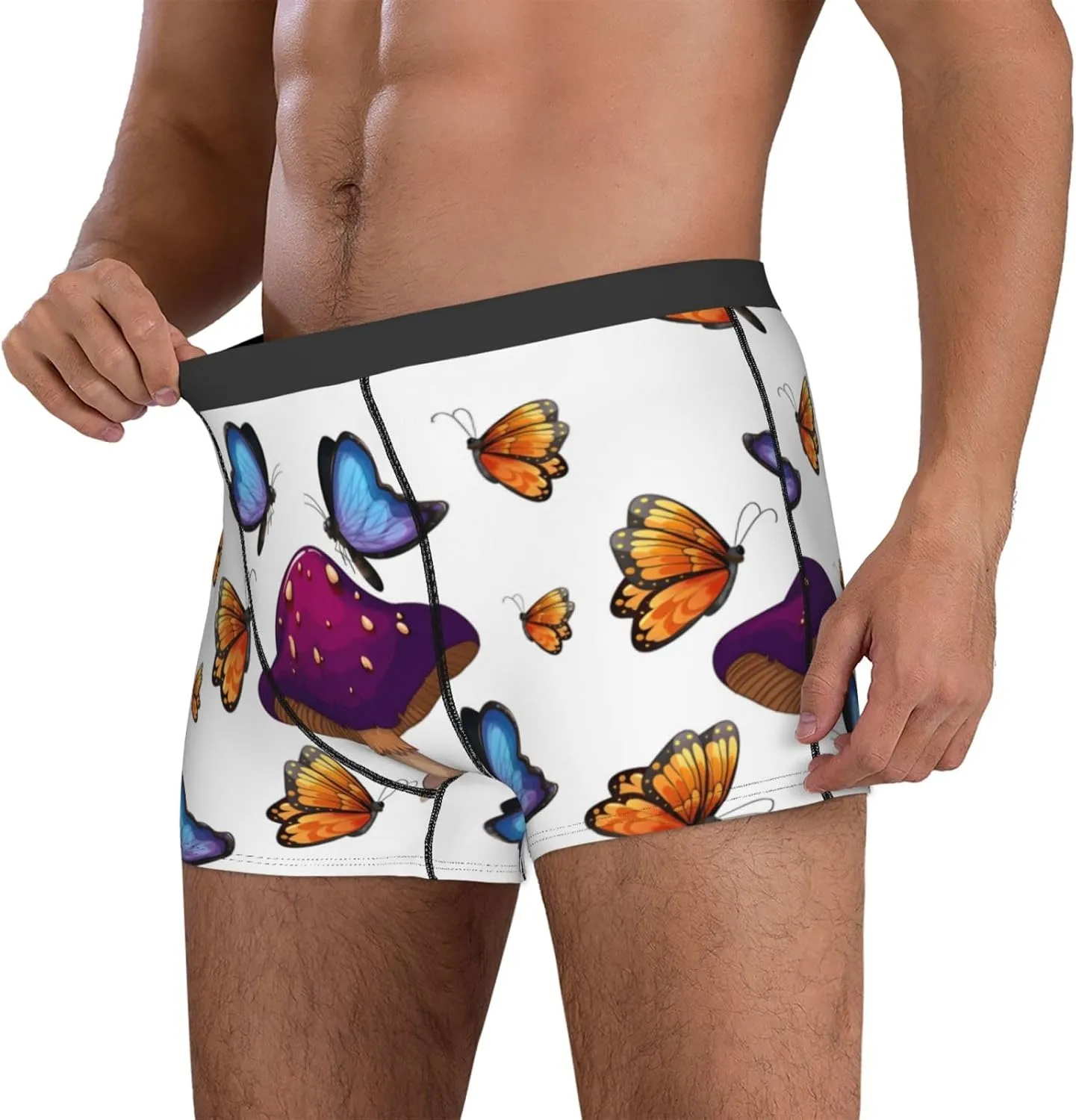 Men's Underwear Boxer Briefs Breathable Wide Waistband Boxer Shorts Underwear