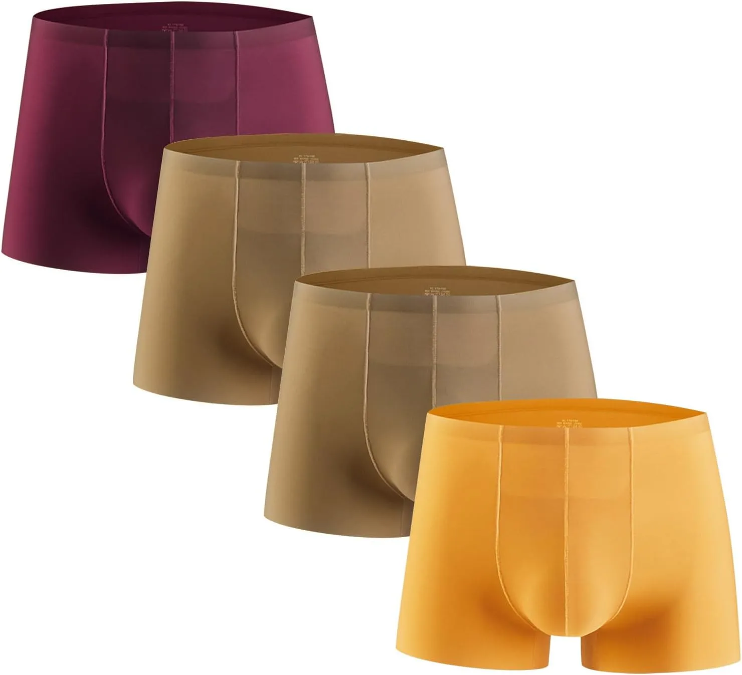 Men's Underwear Breathable Boxer Briefs Moisture-Wicking Lightweight Underpants 4 Pack
