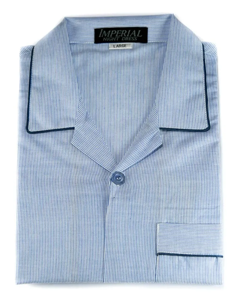 Mens Wedding Nightwear - Striped Design Nightdress By Hy-Brow Plus High Classic