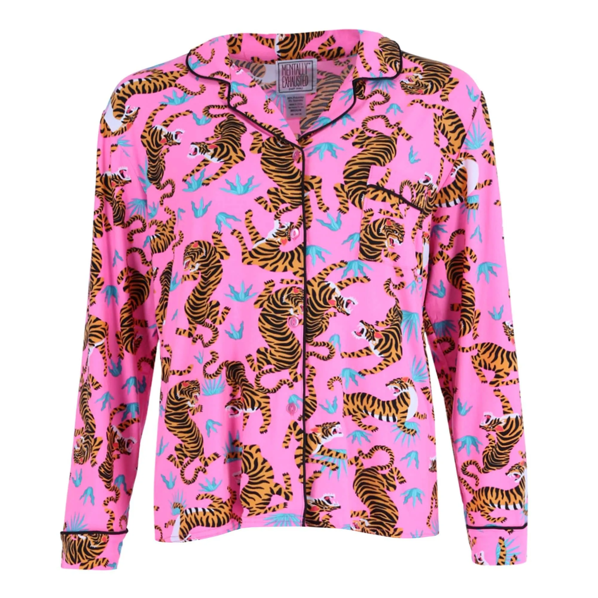 Mentally Exhausted Women's Tiger Notch Collar Set