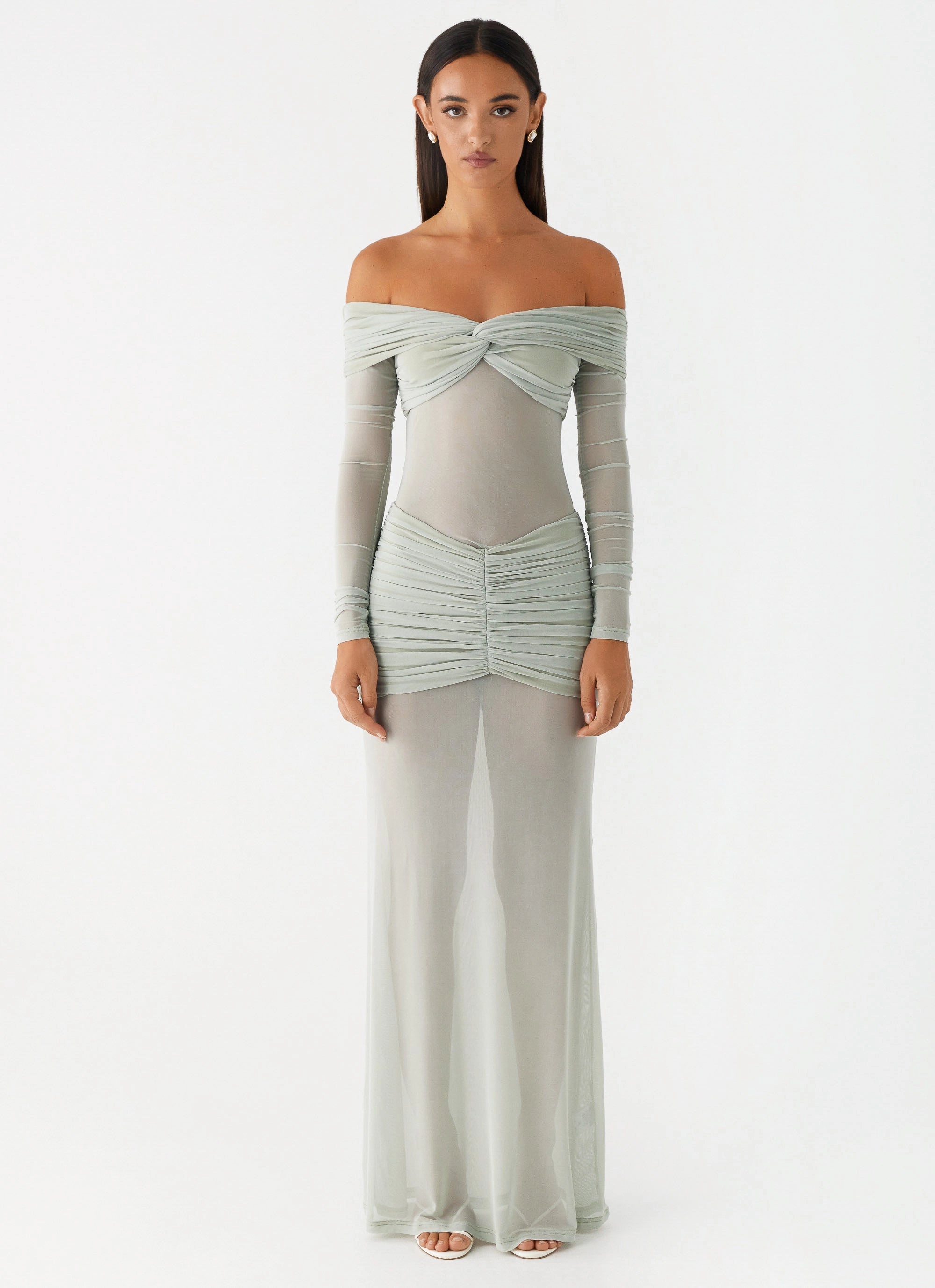 SoftTouchTexture Fashionable Fit Mercy Maxi Dress - Sage