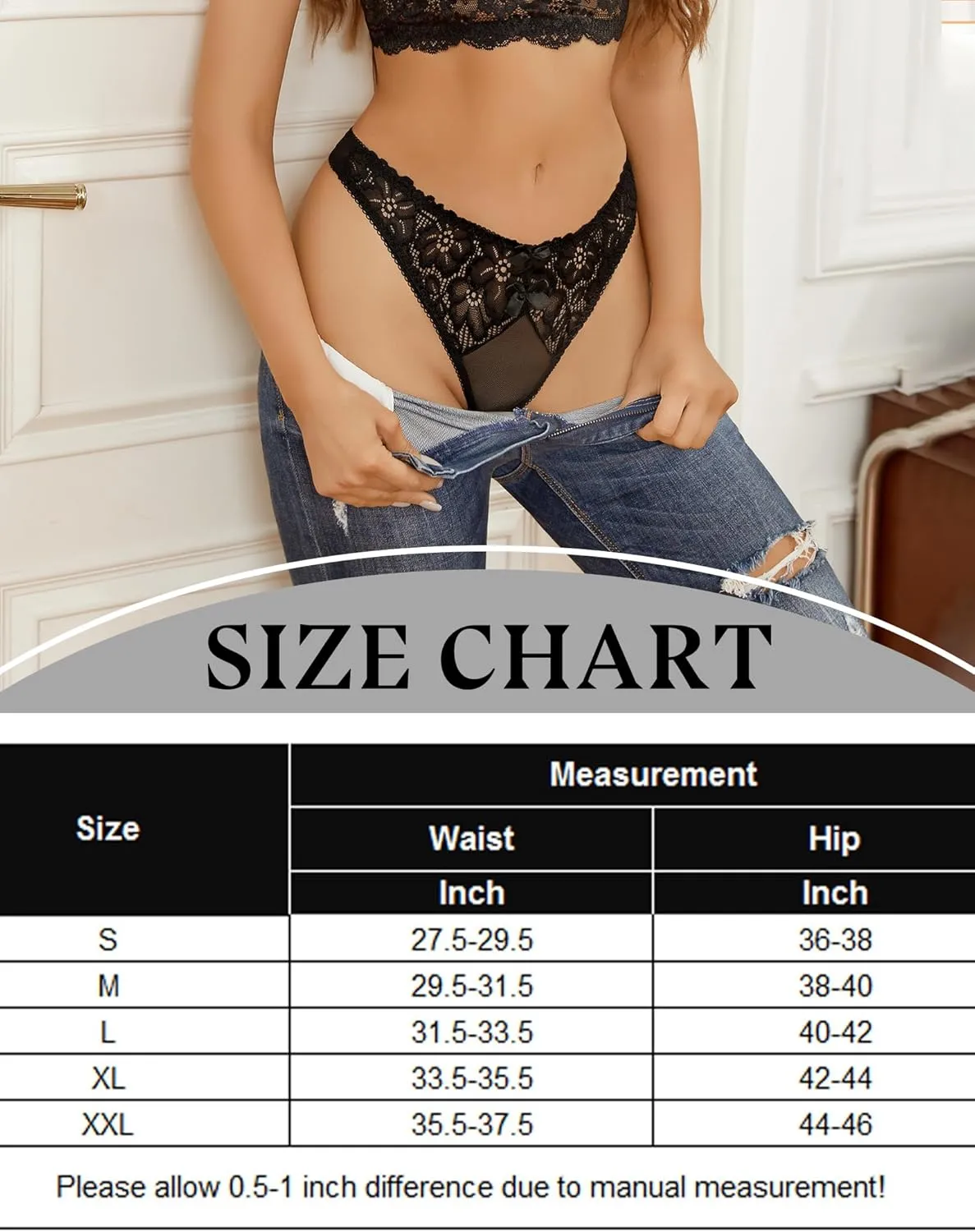Mesh Lace Thongs Low Waist Panties
