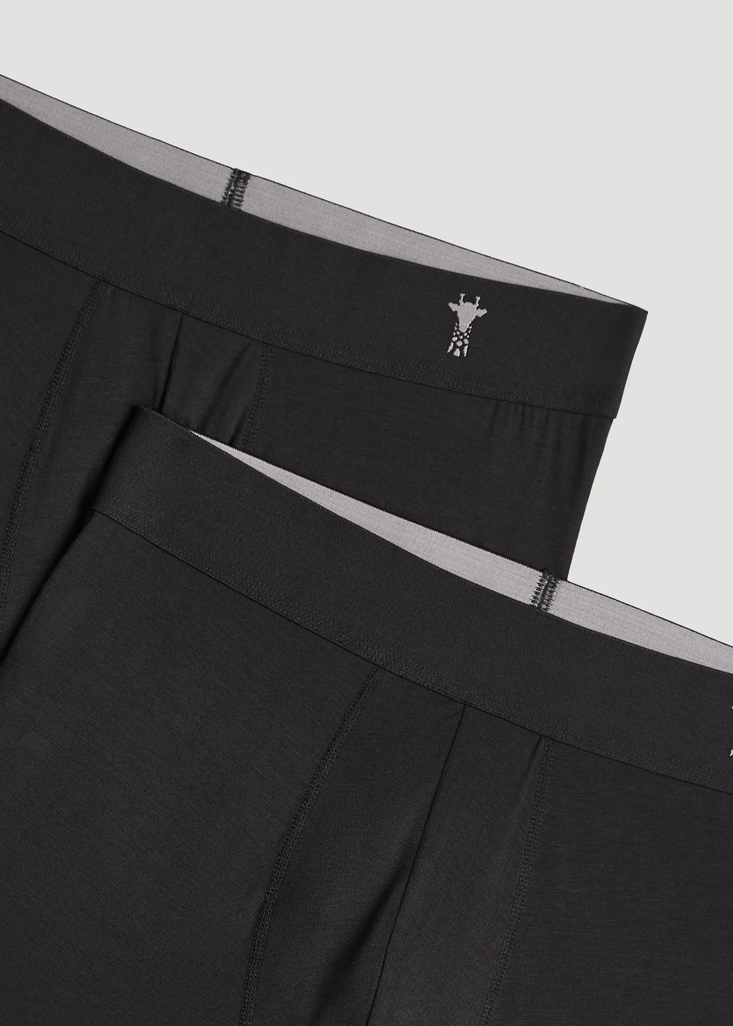Micro Modal Tall Men's Boxer Briefs in Black (2-Pack)