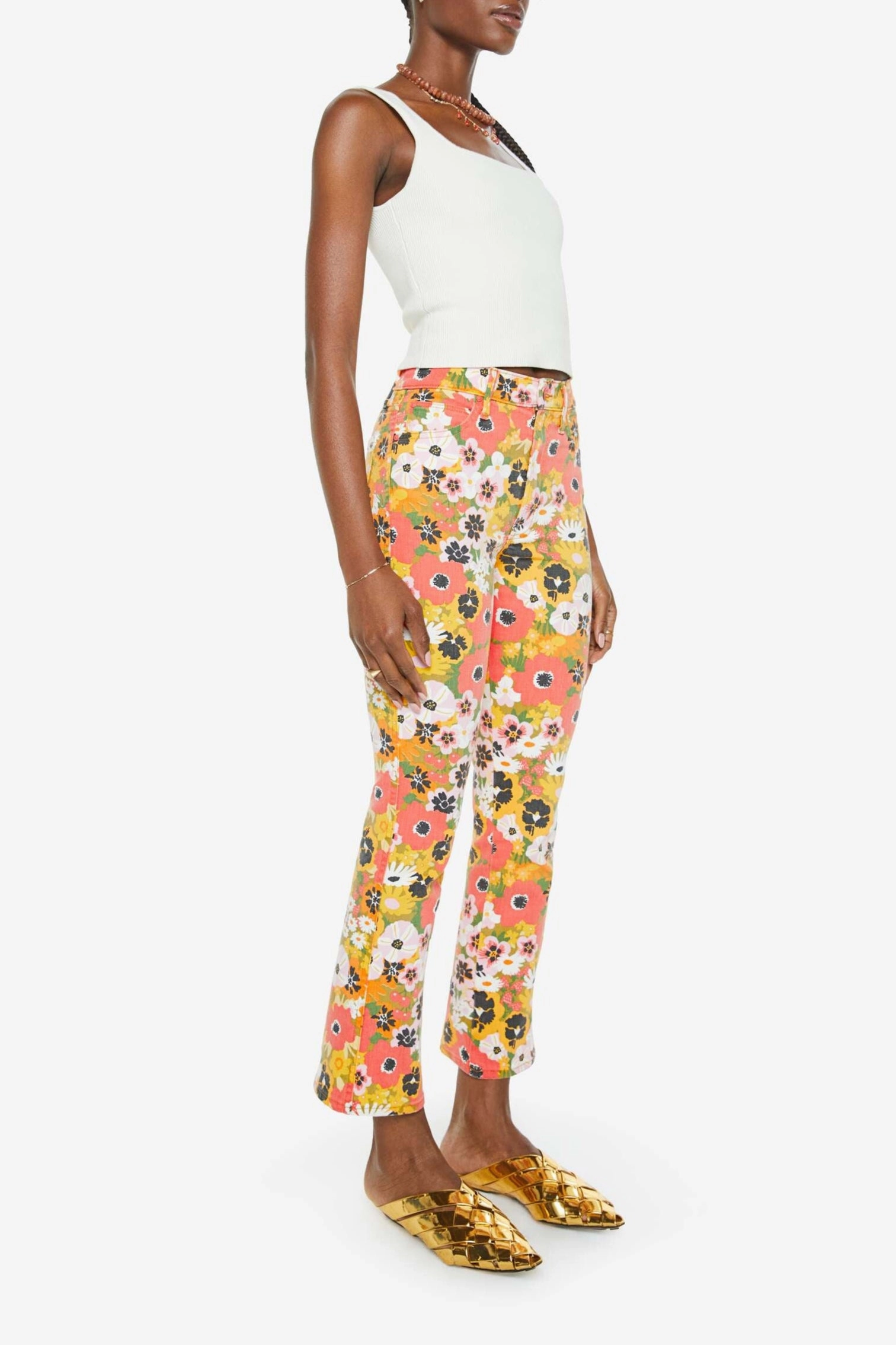 Eco Friendly Lightweight Modern The Mid Rise Smokin' Double Flood in Flowers Al Fresco
