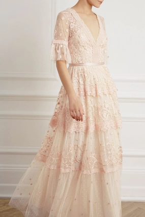 Midsummer Lace Gown Casual Wear Hidden Pocket