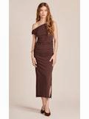 Elegant Mature BOBI Twistoff Shoulder Dress