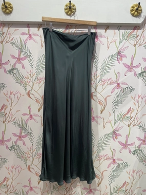 Cadence Satin Skirt in Marsh Urban Pulse