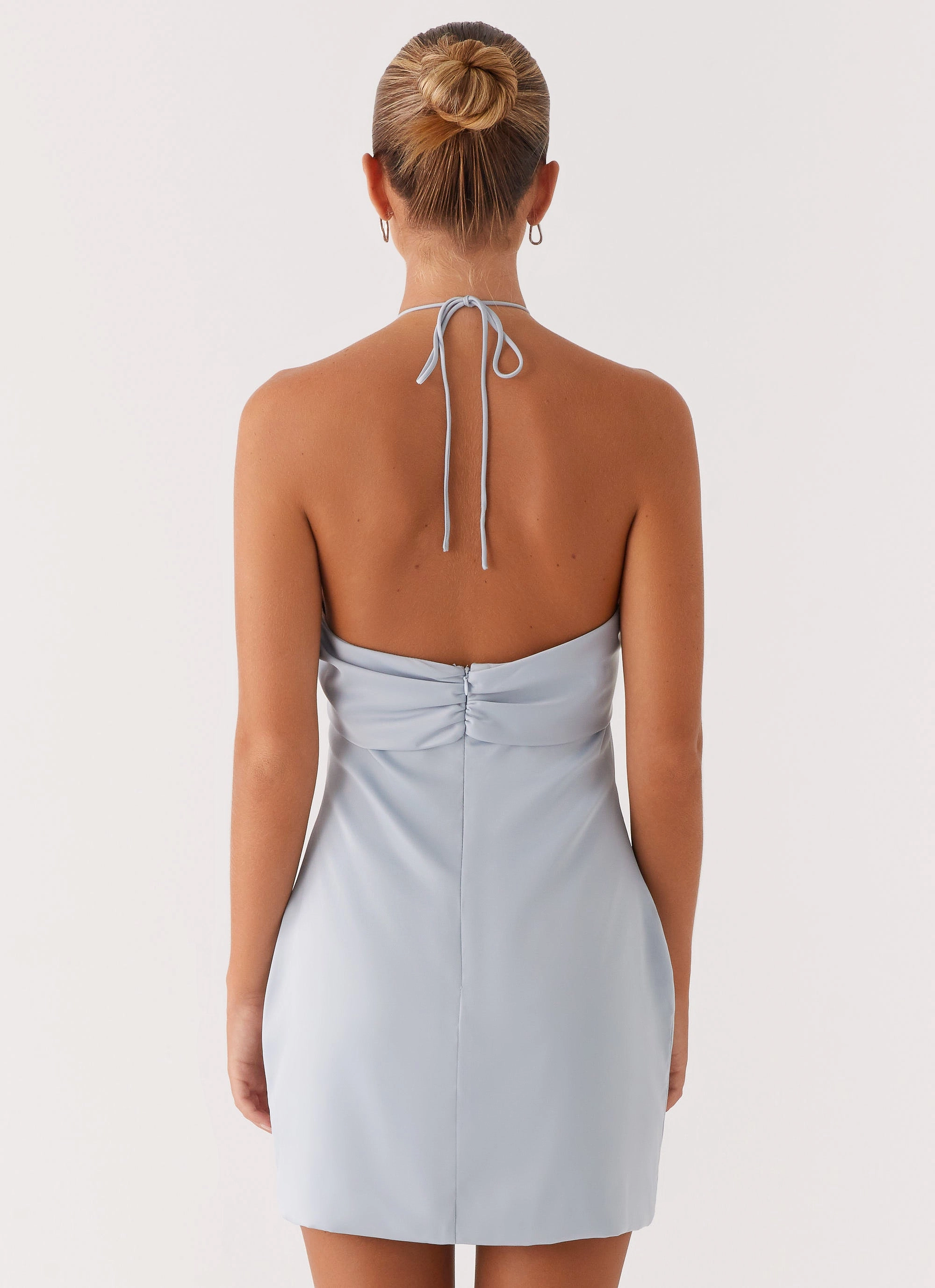 Anti-Static-Finish Cecelia Mini Dress - Blue