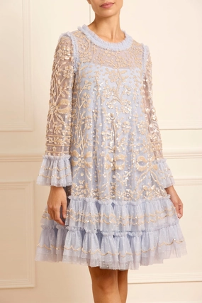 Balanced Light knee-length Celia Long Sleeve Mini Dress