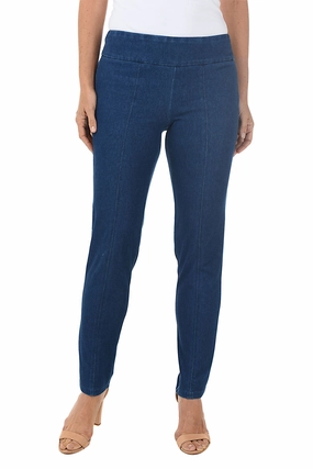 Petite Pull-On Slim Leg Denim Pant TaperedLeg