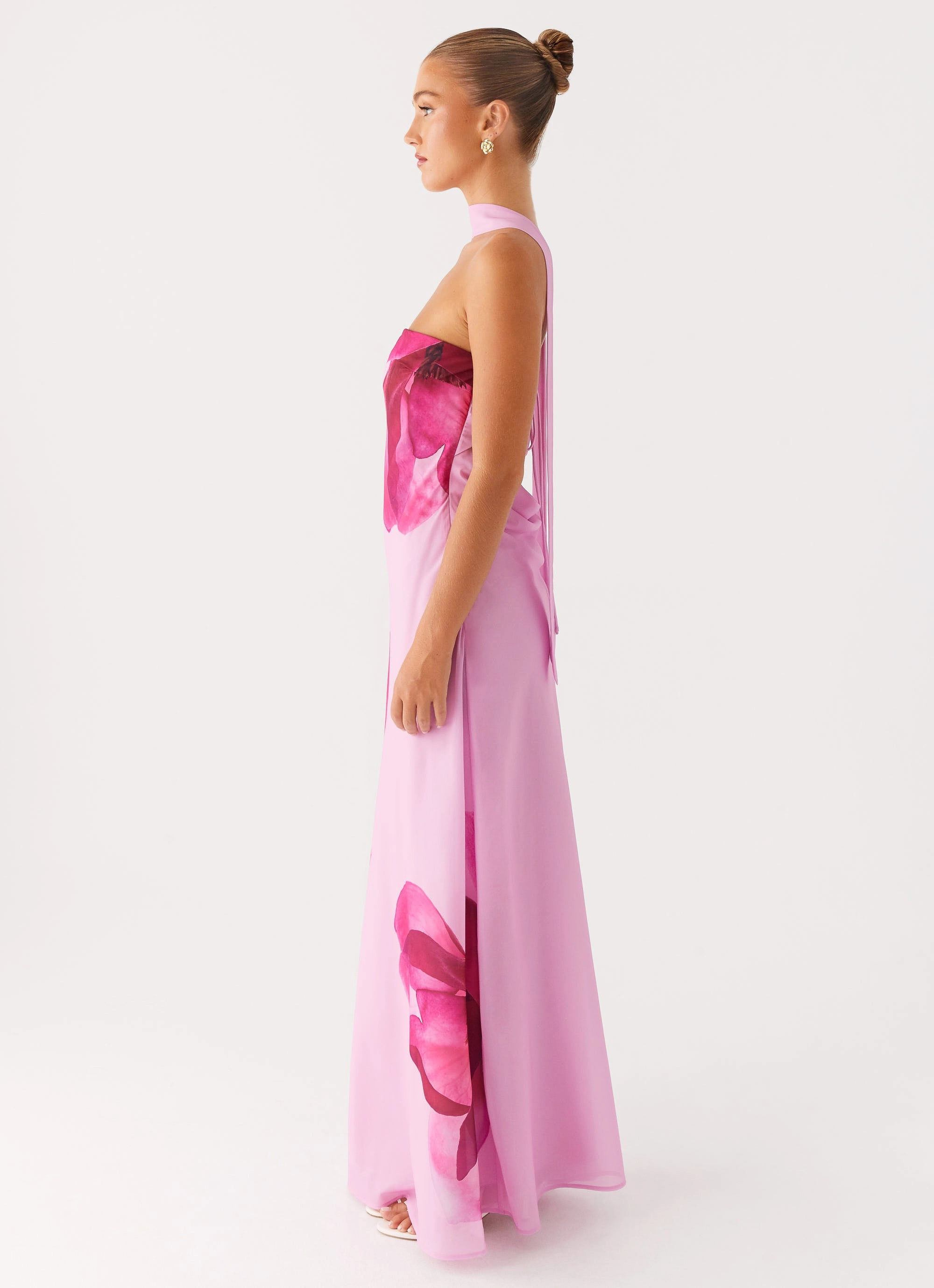 Prim Maxi Dress - Pastel Pink Dew Glow