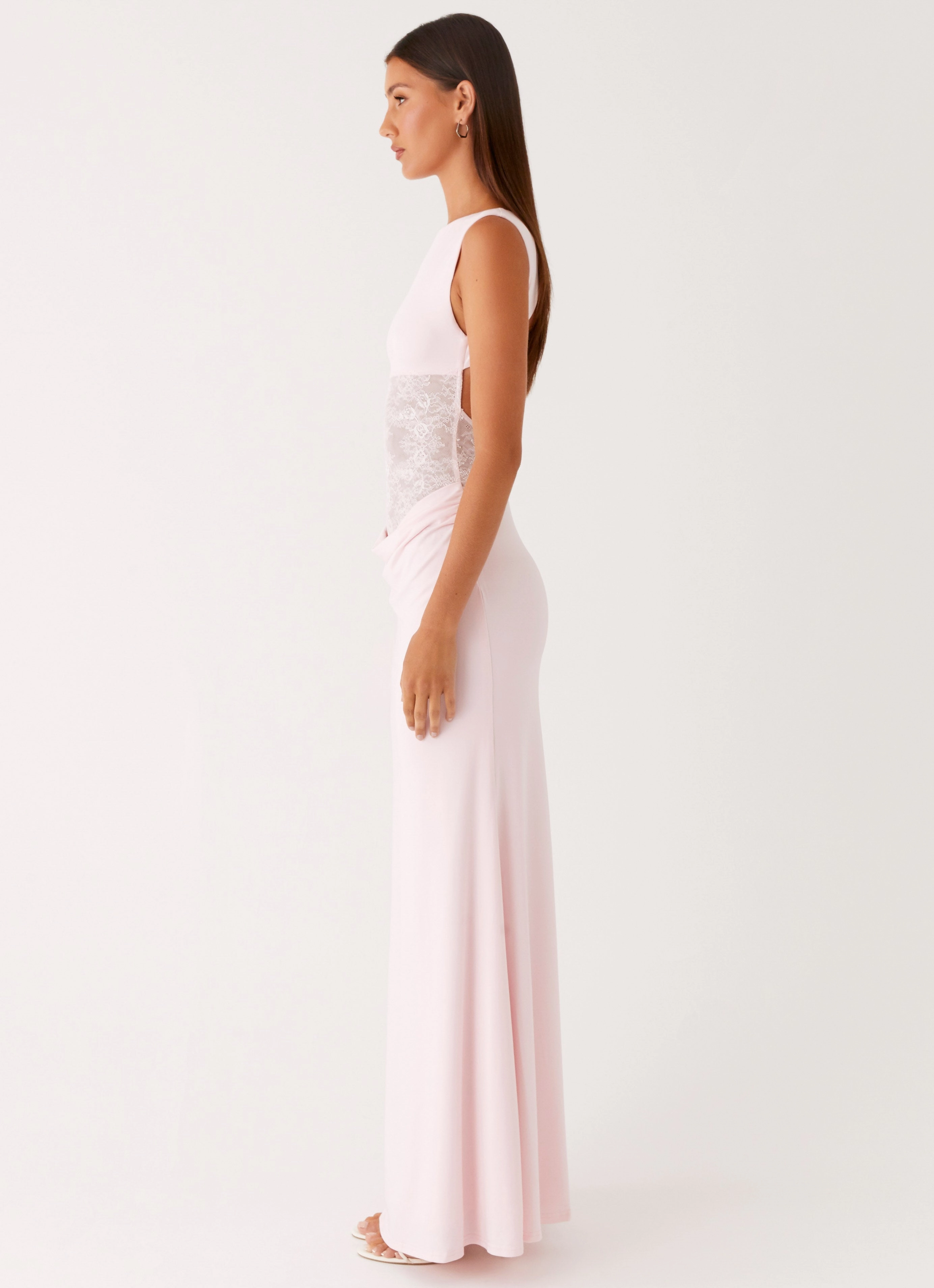 Love Tease Maxi Dress - Baby Pink Clean Mood Vibrant Waist Fit