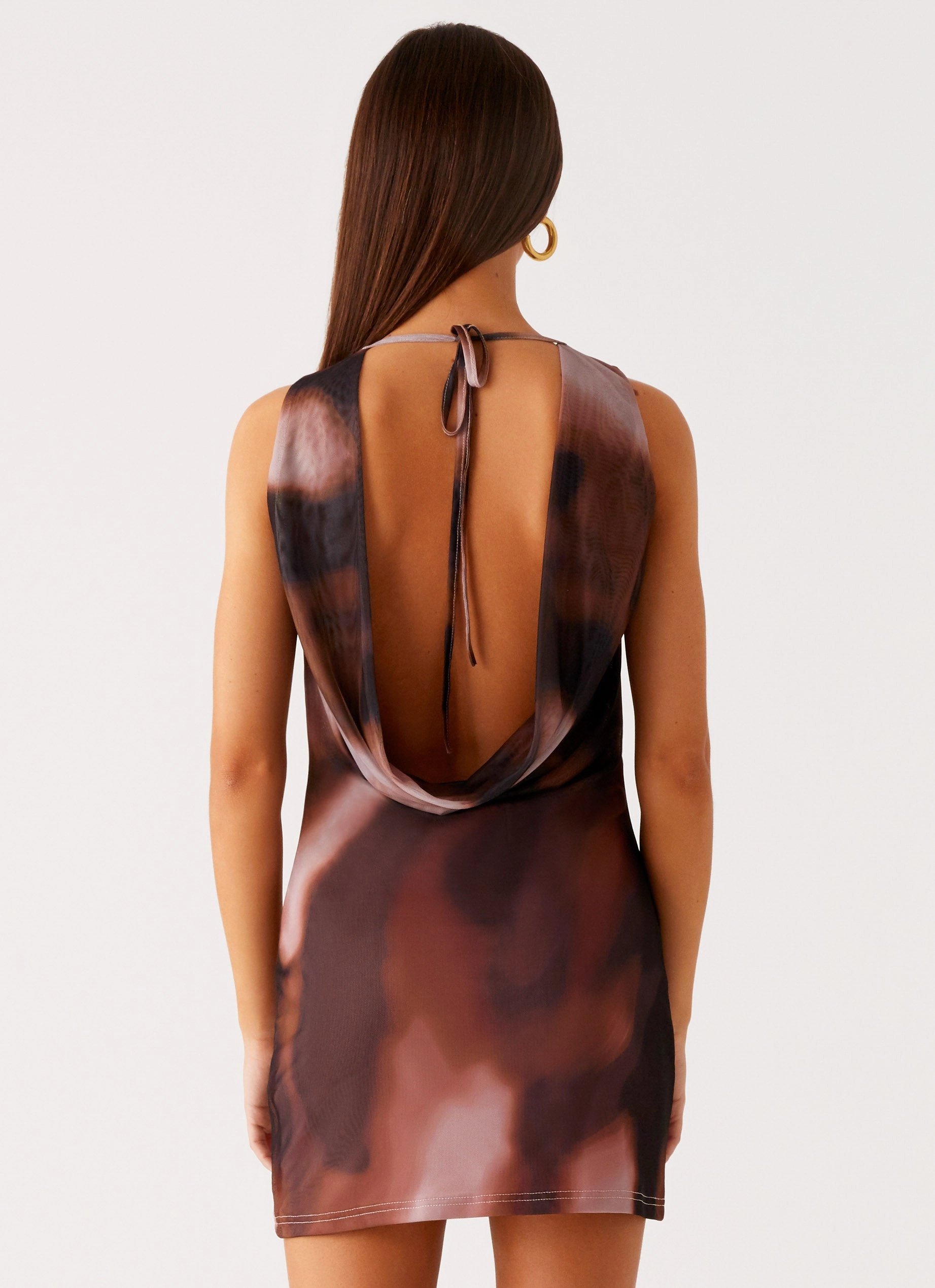 Larson Mini Dress - Black Gradient Romantic dinner wear Chic and Cozy