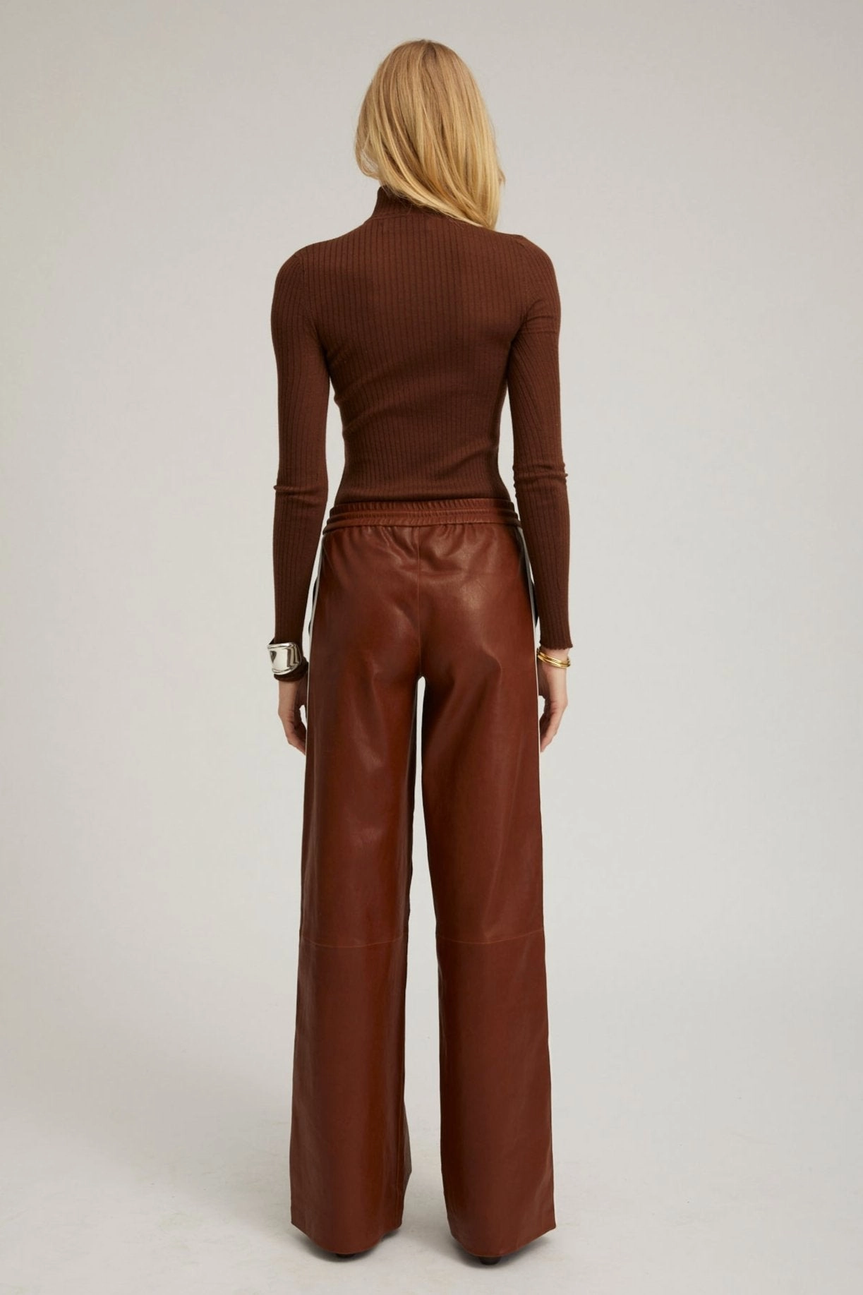 Acorn Leather Baggy Athletic Pants Stretch Support Fit