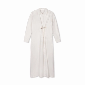 Overlay Pin Dress | White [Final Sale] Urban Fit Soft Harmony