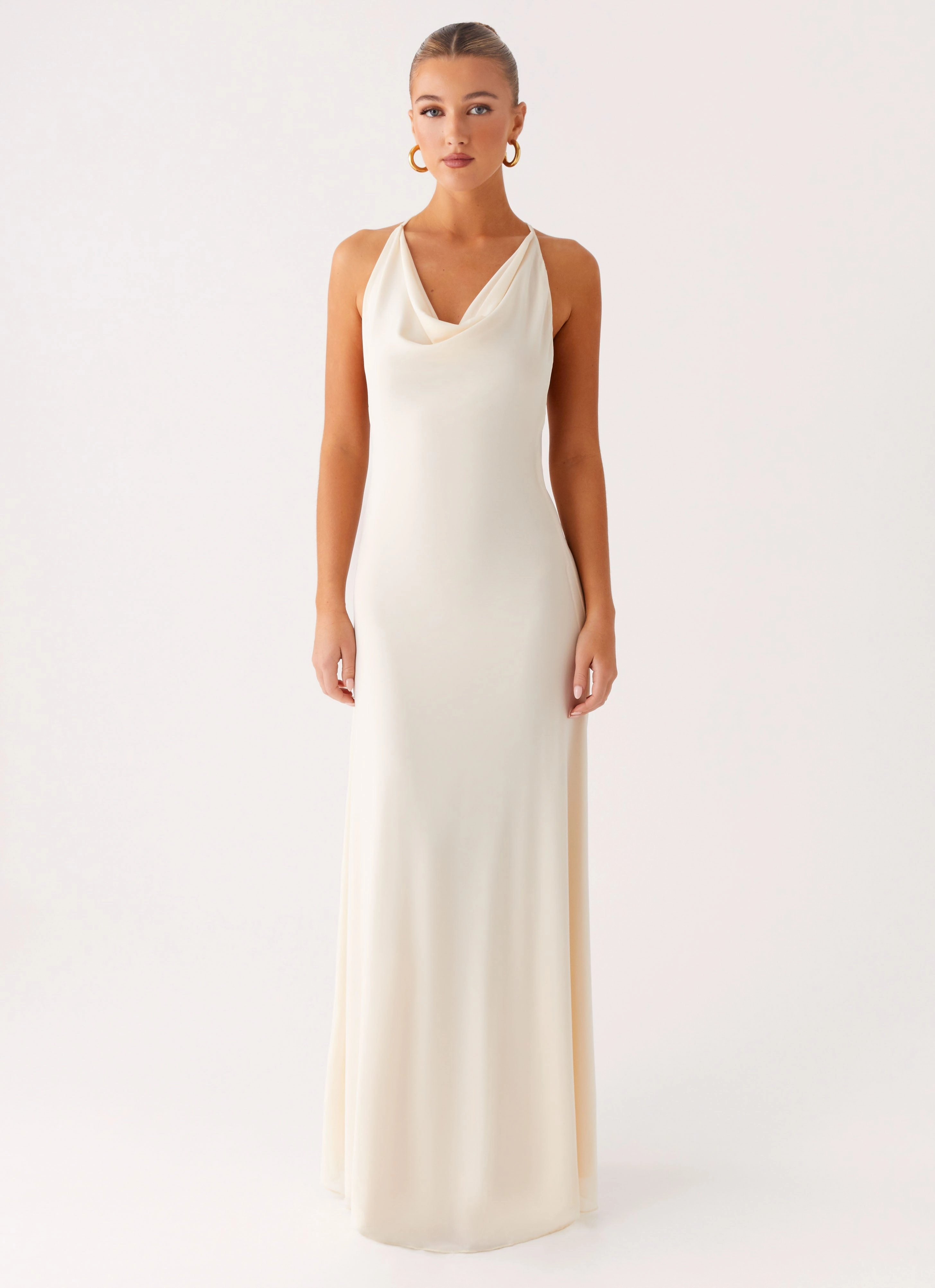 Fashionable Look Flattering Style Dahliana Maxi Dress - Off White