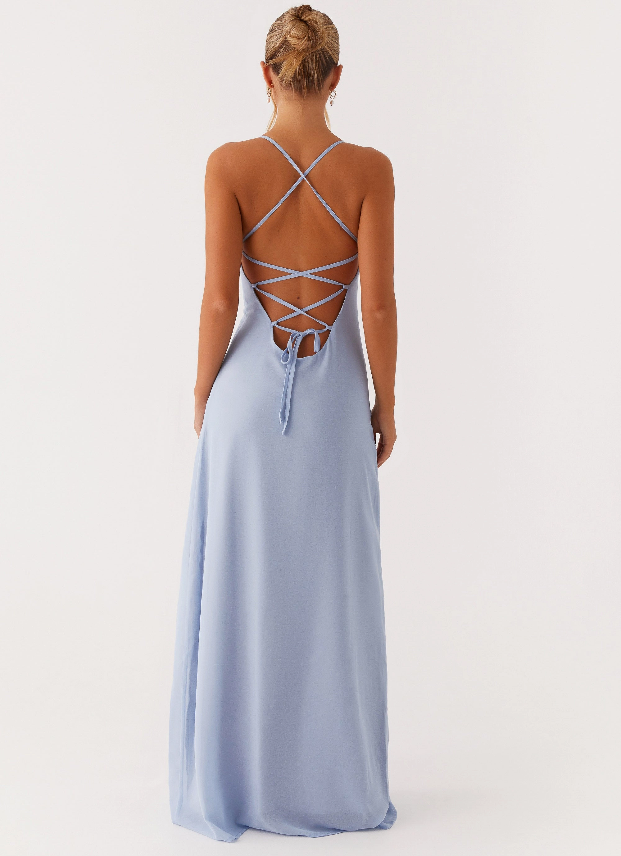Aveline Bustier Maxi Dress - Blue Bold Fashion Sister Charm
