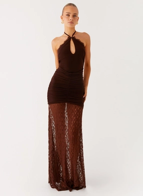 Somber Maxi Dress - Chocolate Fresh Tones