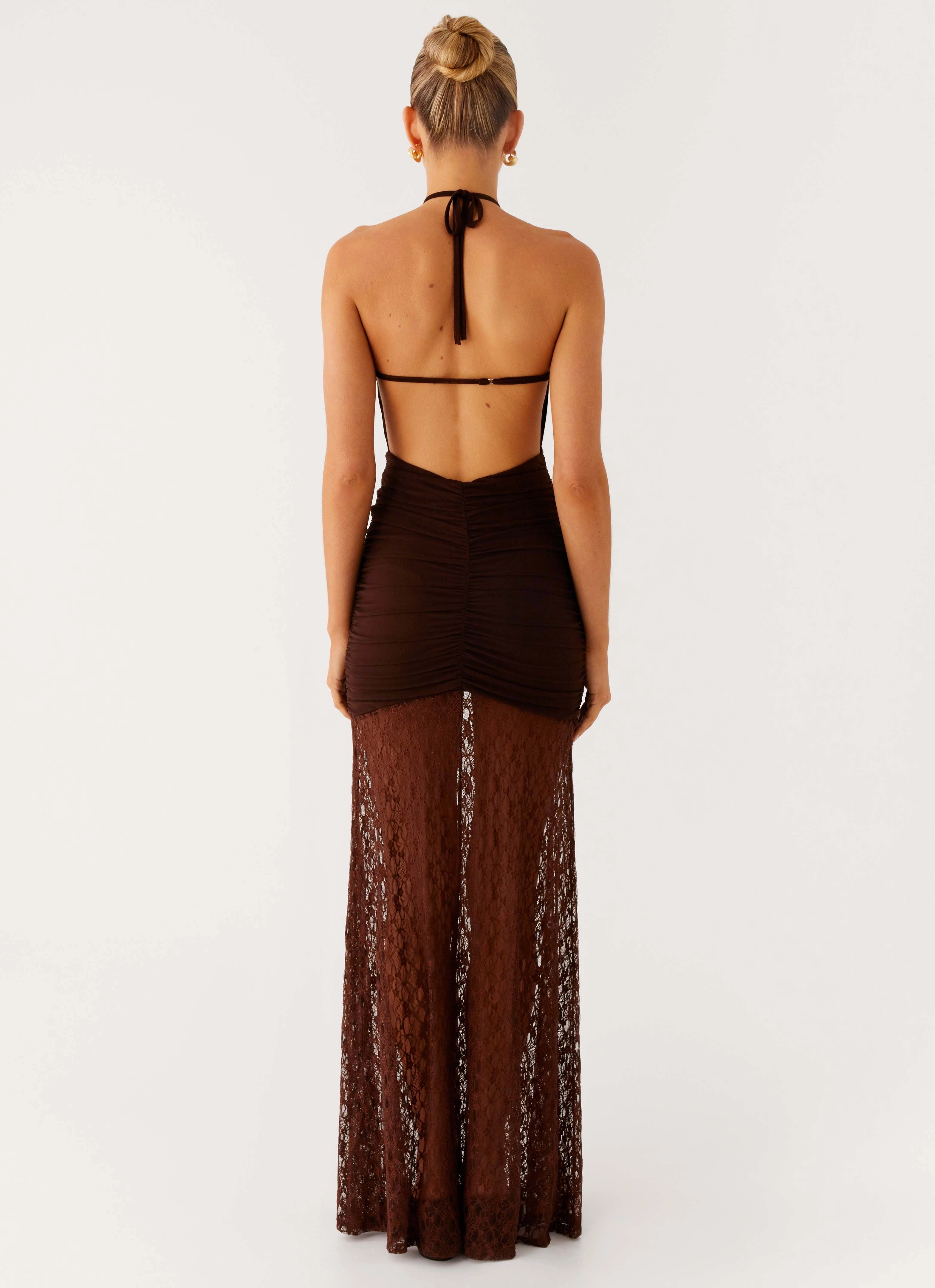 Somber Maxi Dress - Chocolate Youthful Feel