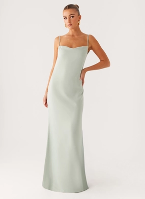 Yves Maxi Dress - Mint Classic knee-length dress Perfect Fit Wear
