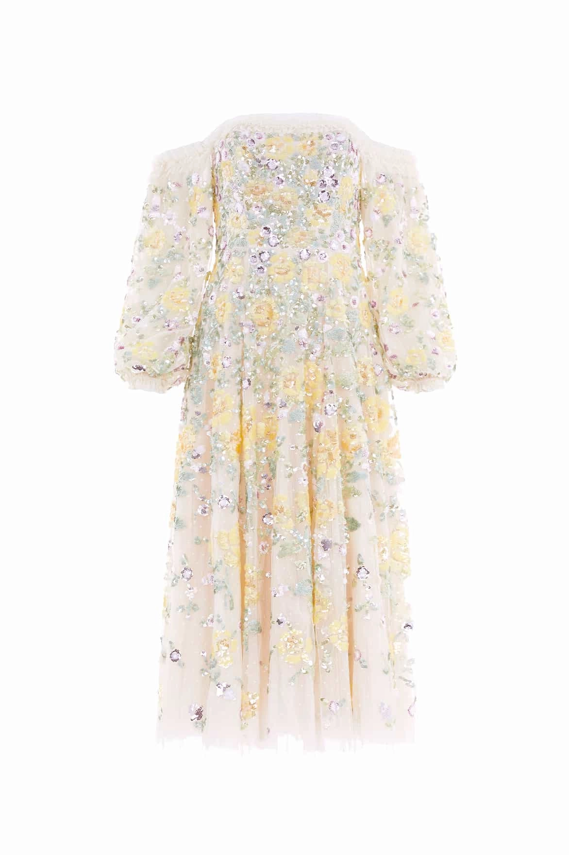 Comfortable Touch Elina Rose Off-Shoulder Ballerina Dress