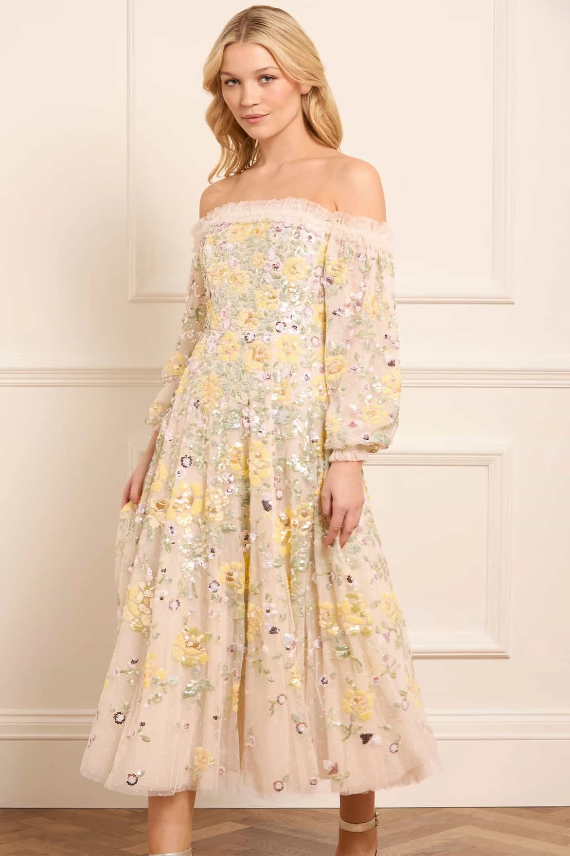 Elina Rose Off-Shoulder Ballerina Dress Summer Wardrobe