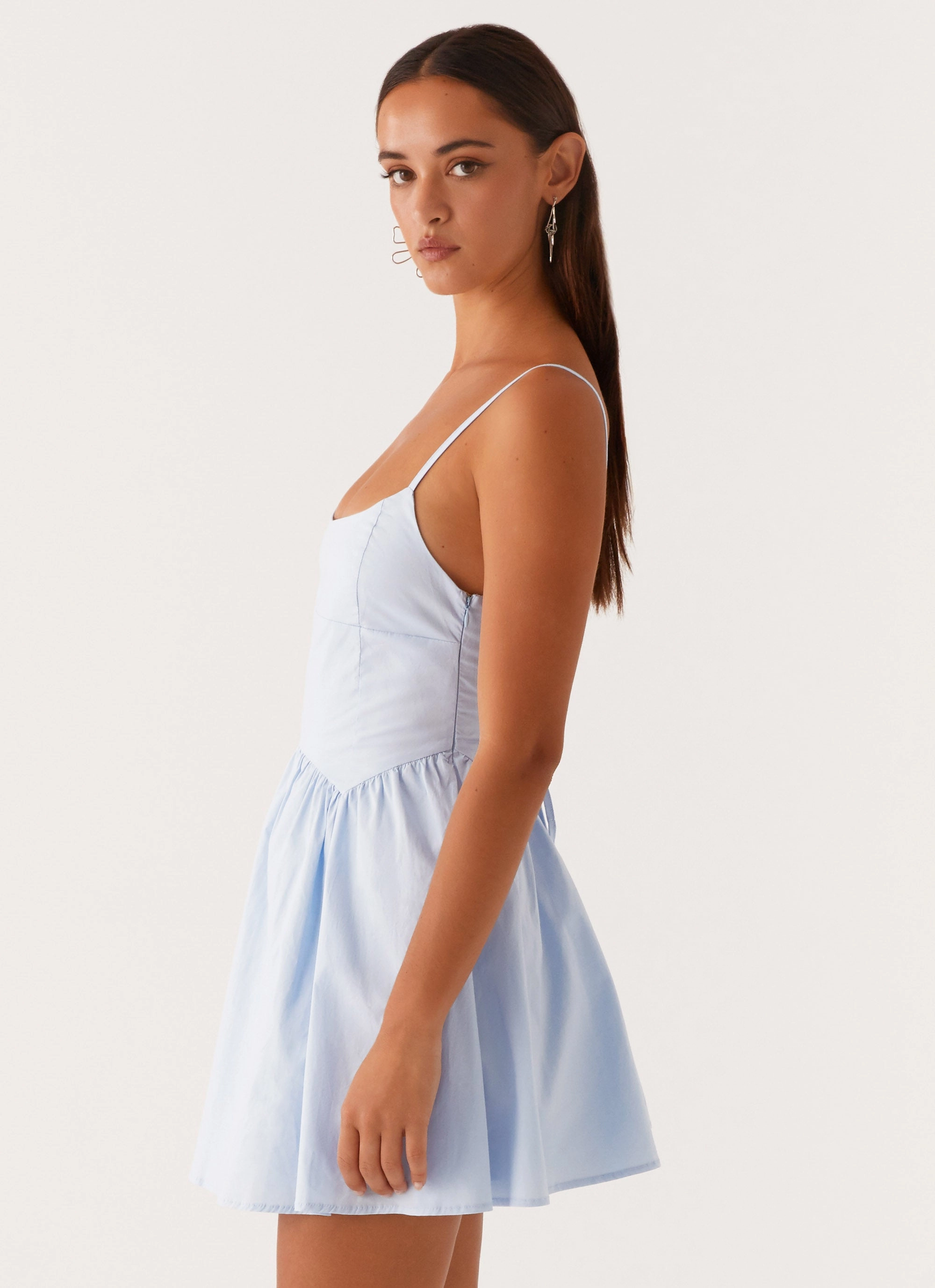 Tesoro Mio Mini Dress - Baby Blue Smart Style Warm-Layer