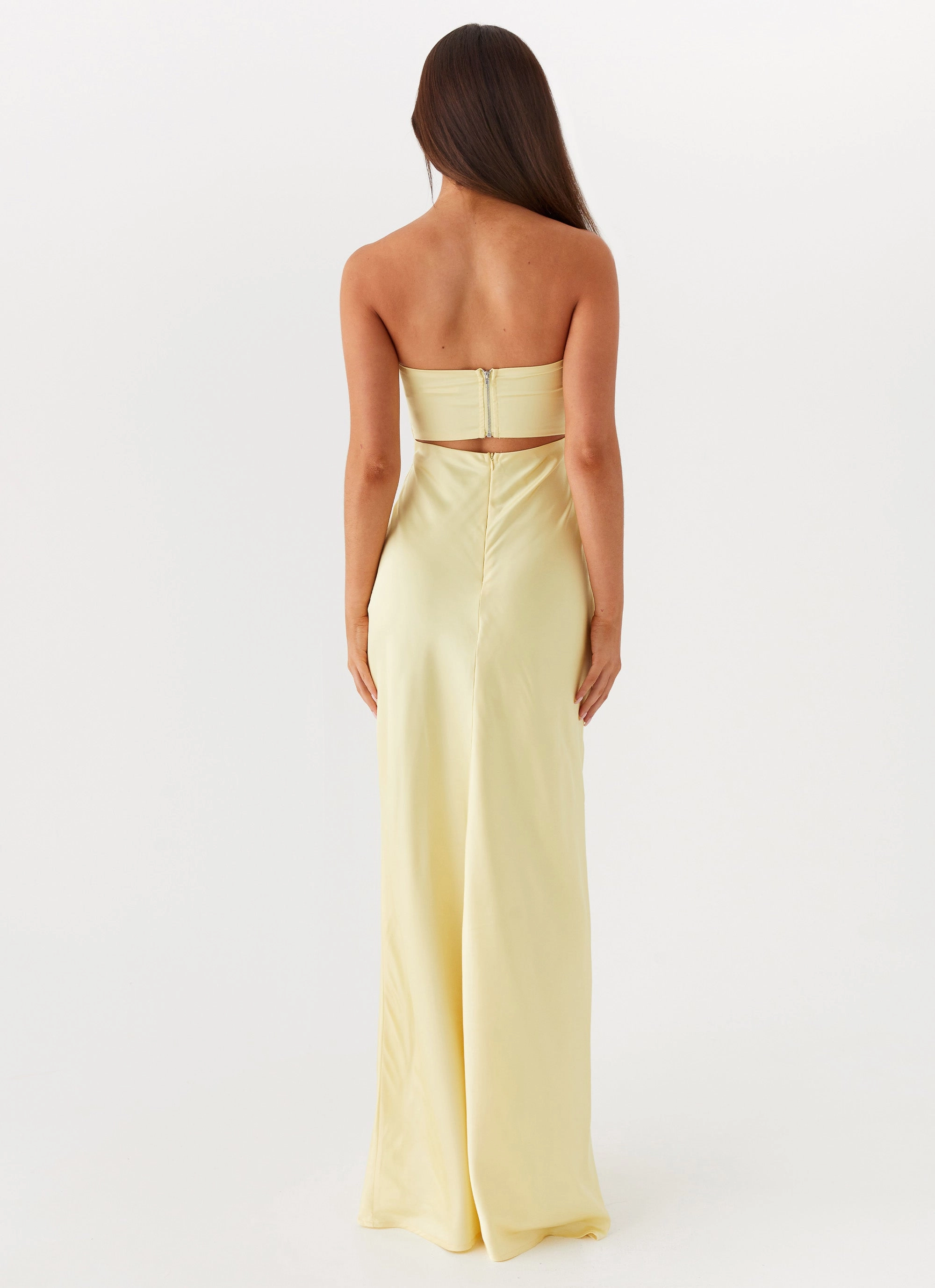 Clean Lines Tianna Strapless Maxi Dress - Yellow