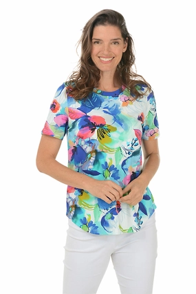 Charlotte Crewneck Curved Hem Tee Antistatic